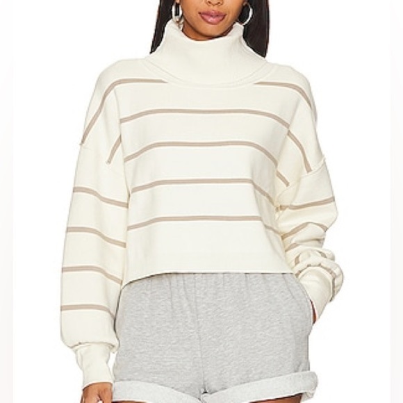 Free people Paulie Long sleeve Sweater In Moonbeam Combo size XS - Picture 1 of 10